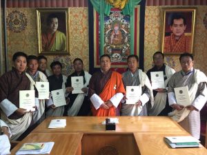 Signing of Secretariat APA for FY 2016-17 between Dasho Secretary and Chiefs